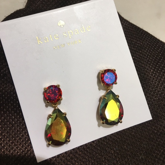 kate spade Jewelry - Kate Spade ♠️ double drop crystal earrings